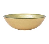 vidaXL Lavabo verre trempé 42 cm or
