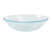 vidaXL lavabo verre trempé 42 cm transparent