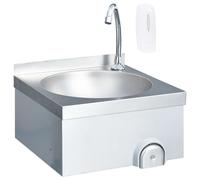 vidaXL Lave-mains avec robinet et distributeur de savon Acier inoxydable