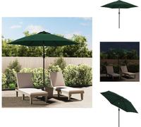vidaXL LED Cantilever Parasol 3 m Vert - Parasols & ombrelles