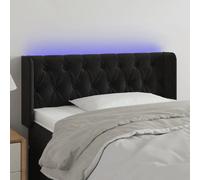 vidaXL LED Headboard - Black 93x16x78/88 cm Velvet