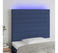 vidaXL LED Headboard - Blue 100x5x118/128 cm Fabric