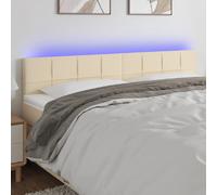 vidaXL LED Headboard - Cream