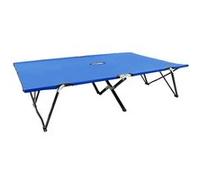 vidaXL Chaise longue double pliable bleu acier