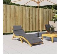 vidaXL Coussin de Chaise Longue Coussin de Transat de Patio Coussin de Bain de Soleil de Jardin Extérieur Terrasse Anthracite 186x58x4 cm
