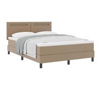 vidaXL Lit à Ressorts avec Matelas Cappuccino 160 x 200 cm Simili Cuir