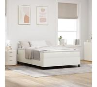 vidaXL Lit à ressorts avec matelas crème 160x200 cm tissu corduroy