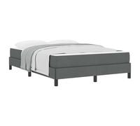 vidaXL Lit à Ressorts avec Matelas Gris foncé 160 x 200 cm Tissu, Cadre de lit Moderne, lit rectangulaire, Ressorts, Design Contemporain, Bois renforcé, Plateforme Confortable