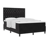 vidaXL Lit à Ressorts avec Matelas Noir 160 x 200 cm Velours | Passez une nuit de sommeil qui déchire pour une détente de qualité, Une sensation de luxe et un toucher agréable pour