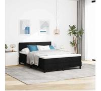 vidaXL Lit à ressorts avec tête de lit Noir 140 x 190 cm tissu 3338610
