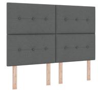 vidaXL Lit à ressorts ensachés avec matelas gris foncé 140x190 cm en tissu
