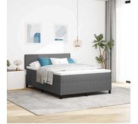 vidaXL Lit Box Spring avec Matelas Gris Clair 140x200 cm Tissu en Velours Côtelé