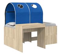 vidaXL Lit avec Tunnel 3 pc Chêne Sonoma et Bleu Bois d'ingénierie