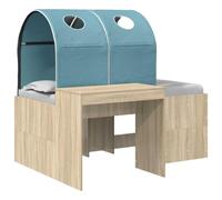 vidaXL Lit avec Tunnel 3 pc Chêne Sonoma et Bleu Clair