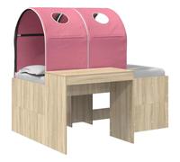 vidaXL Lit avec Tunnel 3 pc Chêne Sonoma et Rose Bois d'ingénierie
