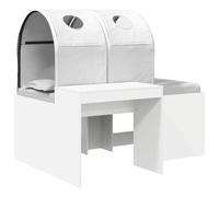 vidaXL Lit avec Tunnel 3 pièces Blanc Bois d'ingénierie