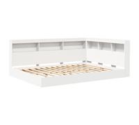 vidaXL Lit bibliothèque 2 pcs Blanc 140 x 200 cm Bois d'ingénierie