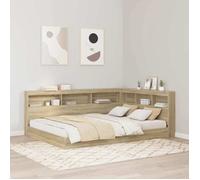vidaXL Lit Bibliothèque Chêne sonoma 140 x 200 cm Bois d'ingénierie 3335730