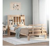 vidaXL Lit bibliothèque sans matelas 90x190 cm bois de pin massif 3322782