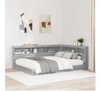 vidaXL Lit Bibliothèque Sonoma gris 160 x 200 cm Bois d'ingénierie 3335743