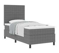 vidaXL Lit box spring avec matelas gris clair 100x200 cm tissu en velours côtelé