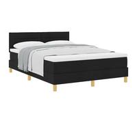 vidaXL Lit Box Spring avec Matelas Noir 160x200 cm Tissu