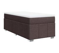 vidaXL Lit boxspring avec matelas brun foncé 80x200 cm Tissu