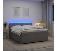 vidaXL Lit boxspring avec matelas Gris clair 140 x 200 cm Tissu 3452443