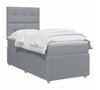 Lit boxspring avec matelas avec tête de lit Tissu à lattes Matelas vidaXL vidaXL