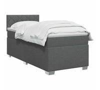 Lit boxspring avec matelas avec tête de lit Tissu Cadre Design moderne vidaXL vi
