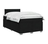 vidaXL Lit boxspring avec Matelas Noir 120 x 190 cm Tissu, Boxspring Moderne, tête de lit réglable, Matelas Ferme, Sommeil Confortable, Meuble déco stylé
