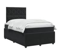 vidaXL Lit boxspring avec Matelas Noir 120 x 190 cm Velours