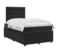 vidaXL Lit boxspring avec Matelas Noir 120 x 190 cm Velours, Chambre Moderne, lit à Ressorts, Matelas réglable, Cadre stylé, Sommeil Confortable à la Maison