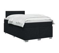 vidaXL Lit boxspring avec matelas Noir 120 x 200 cm Tissu