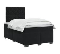 vidaXL Lit boxspring avec Matelas Noir 120 x 200 cm Velours
