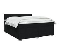 vidaXL Lit boxspring avec Matelas Noir 140 x 200 cm Tissu | Réglez le support à la hauteur souhaitée, illuminez votre pièce avec un éclairage flexible, offre un éclairage équilibré