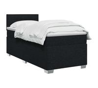 vidaXL Lit boxspring avec Matelas Noir 90 x 190 cm Tissu, Chambre, Lit Box Spring Moderne, Surface de Sommeil, Tête réglable, Cadre Fonctionnel, Soutien Matelas Cozy