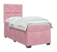 vidaXL Lit boxspring avec Matelas Rose 100 x 200 cm Velours