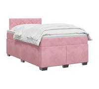 vidaXL Lit boxspring avec Matelas Rose 120 x 200 cm Velours