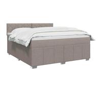 vidaXL Lit boxspring avec Matelas Taupe 140 x 190 cm Tissu