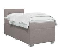 vidaXL Lit boxspring avec Matelas Taupe 90 x 200 cm Tissu