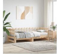 vidaXL Lit coulissant 840385 2x(80x200) cm Bois de pin massif Marron G