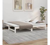 vidaXL Lit coulissant - 2x(90x190) cm Blanc