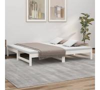 vidaXL Lit coulissant - Blanc - 2x(75x190)cm