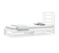 vidaXL Lit coulissant Blanc 2x(90x190) cm Bois de pin massif