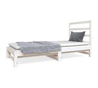 vidaXL Lit coulissant Blanc 2x(90x190) cm Bois de pin massif