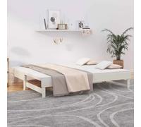 vidaXL Lit Coulissant - Blanc 2x80x200 cm