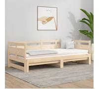 vidaXL Lit coulissant en bois de pin massif 2x(80x200) cm Marron
