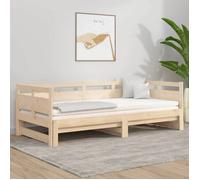vidaXL Lit coulissant Bois de pin solide 2x(90x190) cm Marron