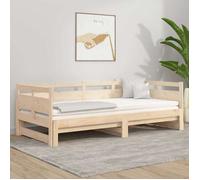 vidaXL Lit coulissant bois pin massif 2x90x190 cm gain place tiroir intégré modulable chambre pratique spacieuse